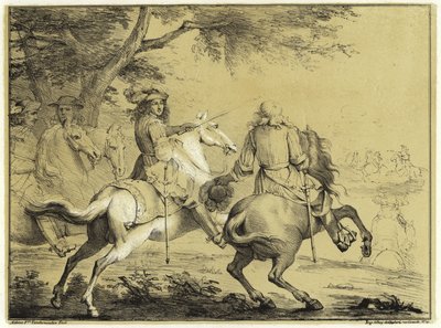 King Louis XIV at the defeat of the Spanish army near the Bruges Canal by Adam Frans van der Meulen